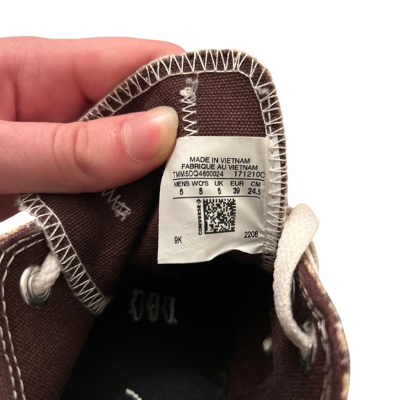 Converse Brown Checkered Sneakers - Picture 6 of 6